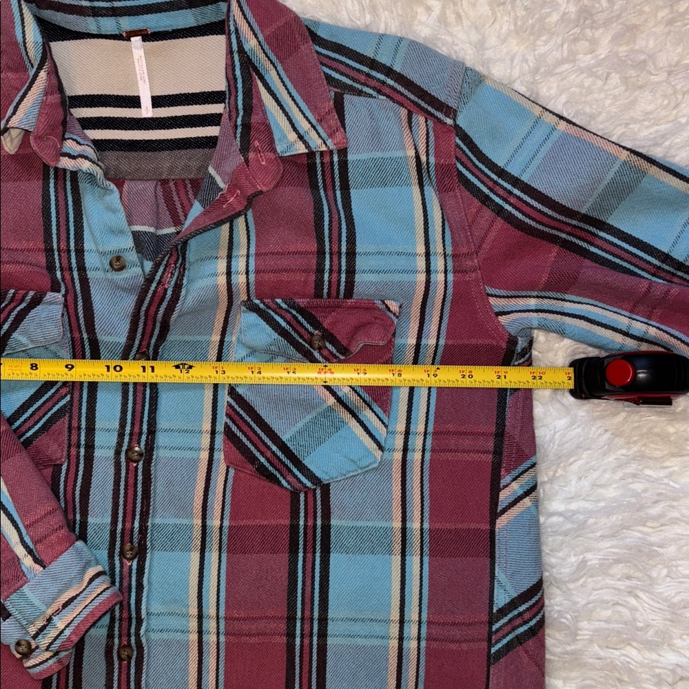Free People Plaid  Mid-Western Shirt, Size S/P - Picture 6 of 15